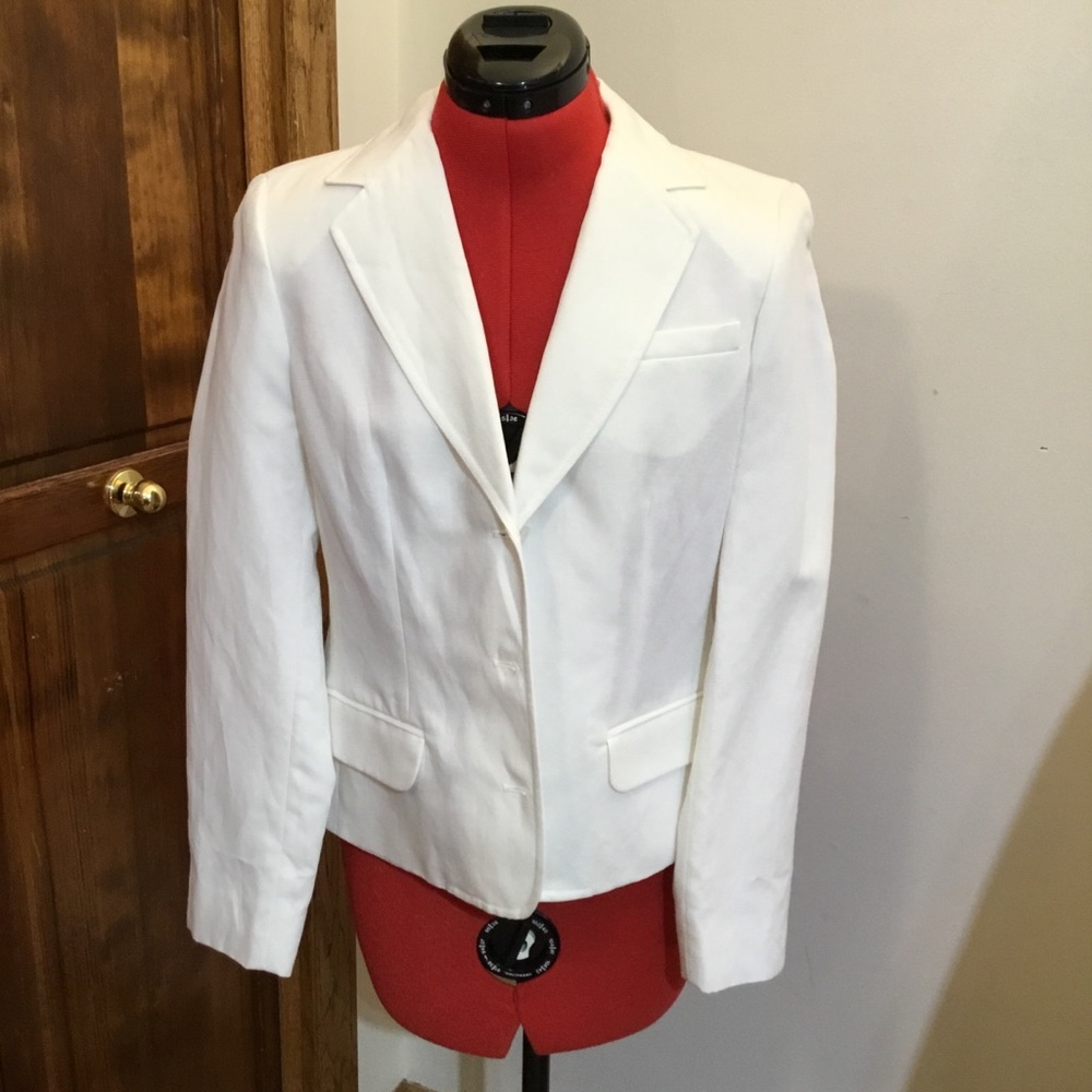 Liz Claiborne white blazer, size 4, lined, - Picture 1 of 3